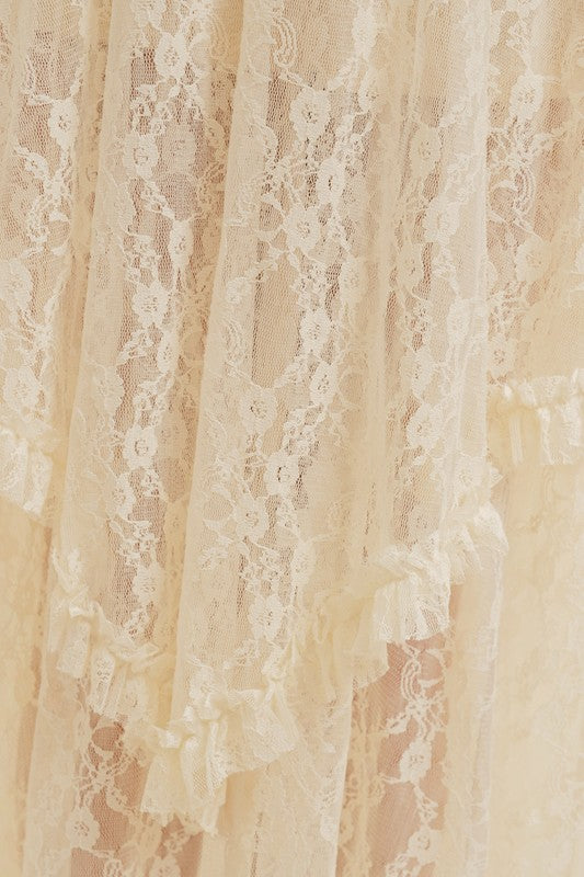 Lucy Layered Floral Midi Skirt