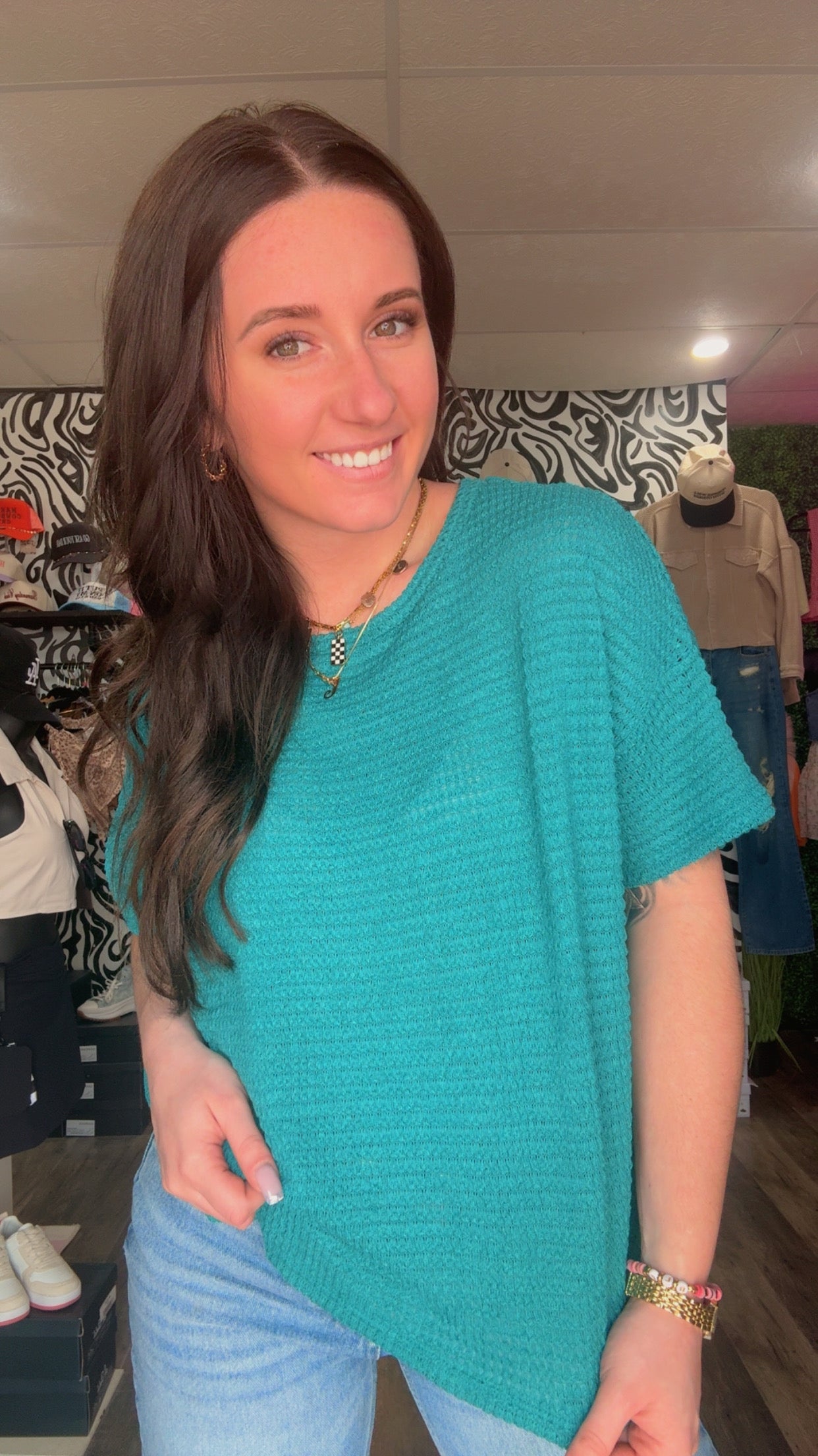 Alina Waffle Knit Top