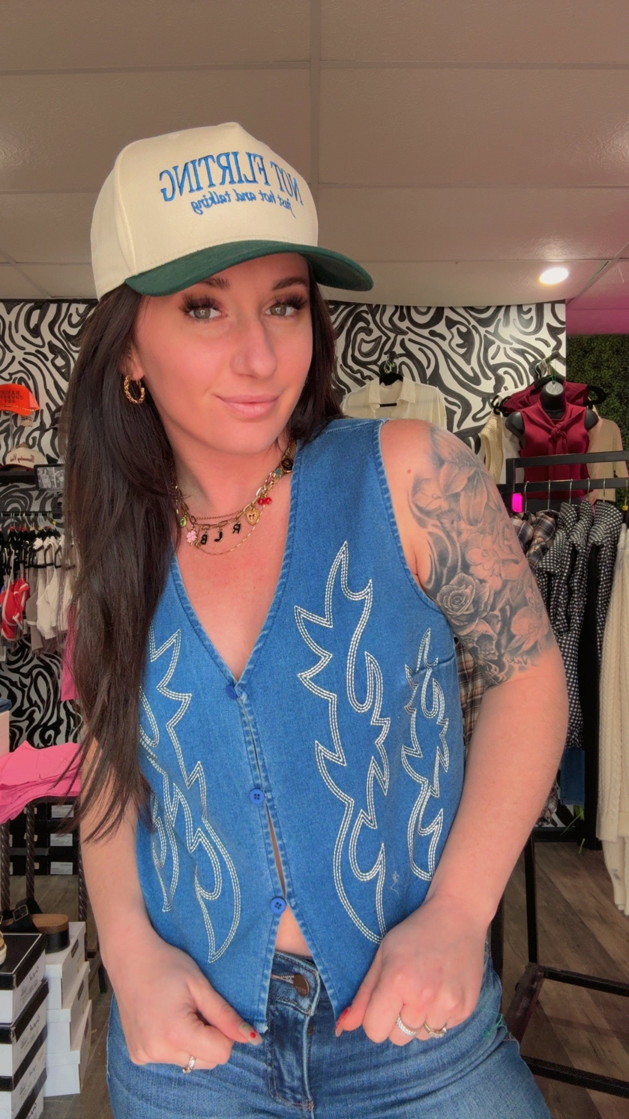 Maren Western Denim Vest