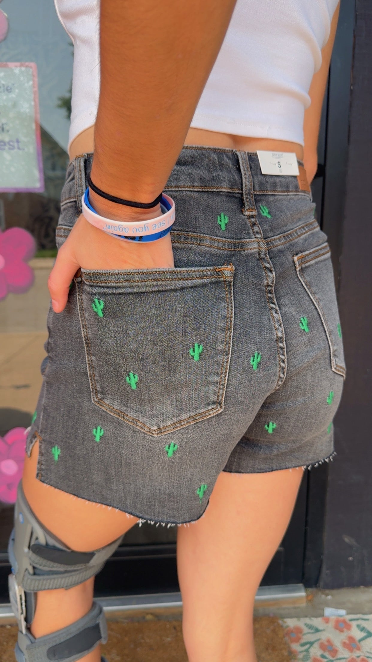 Judy Blue Cactus High Waisted Shorts