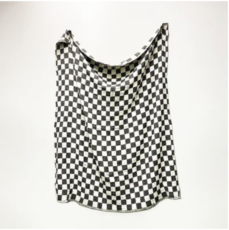 CHARCOAL CHECKERED THROW