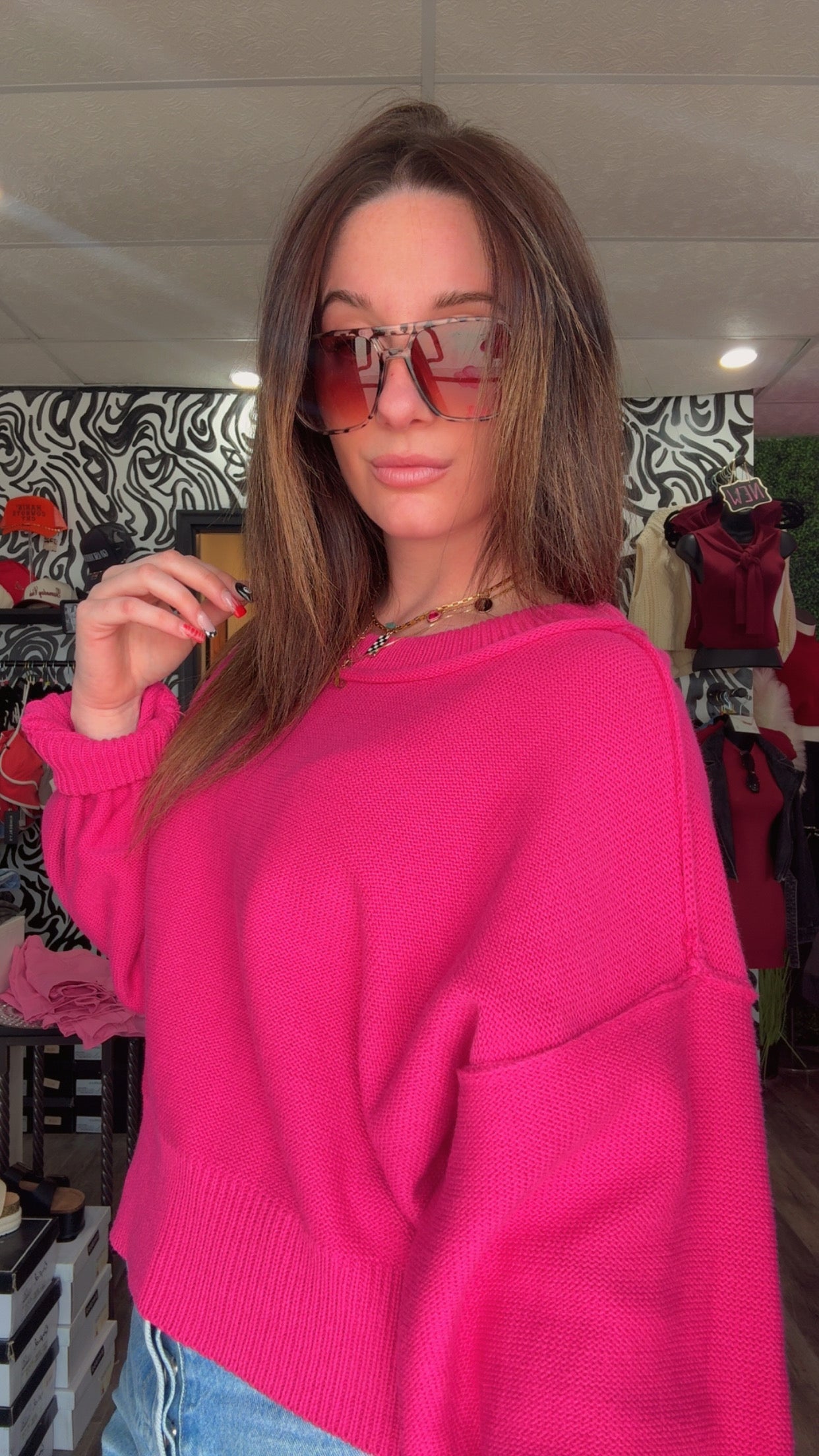 Heather Seam Detail Sweater