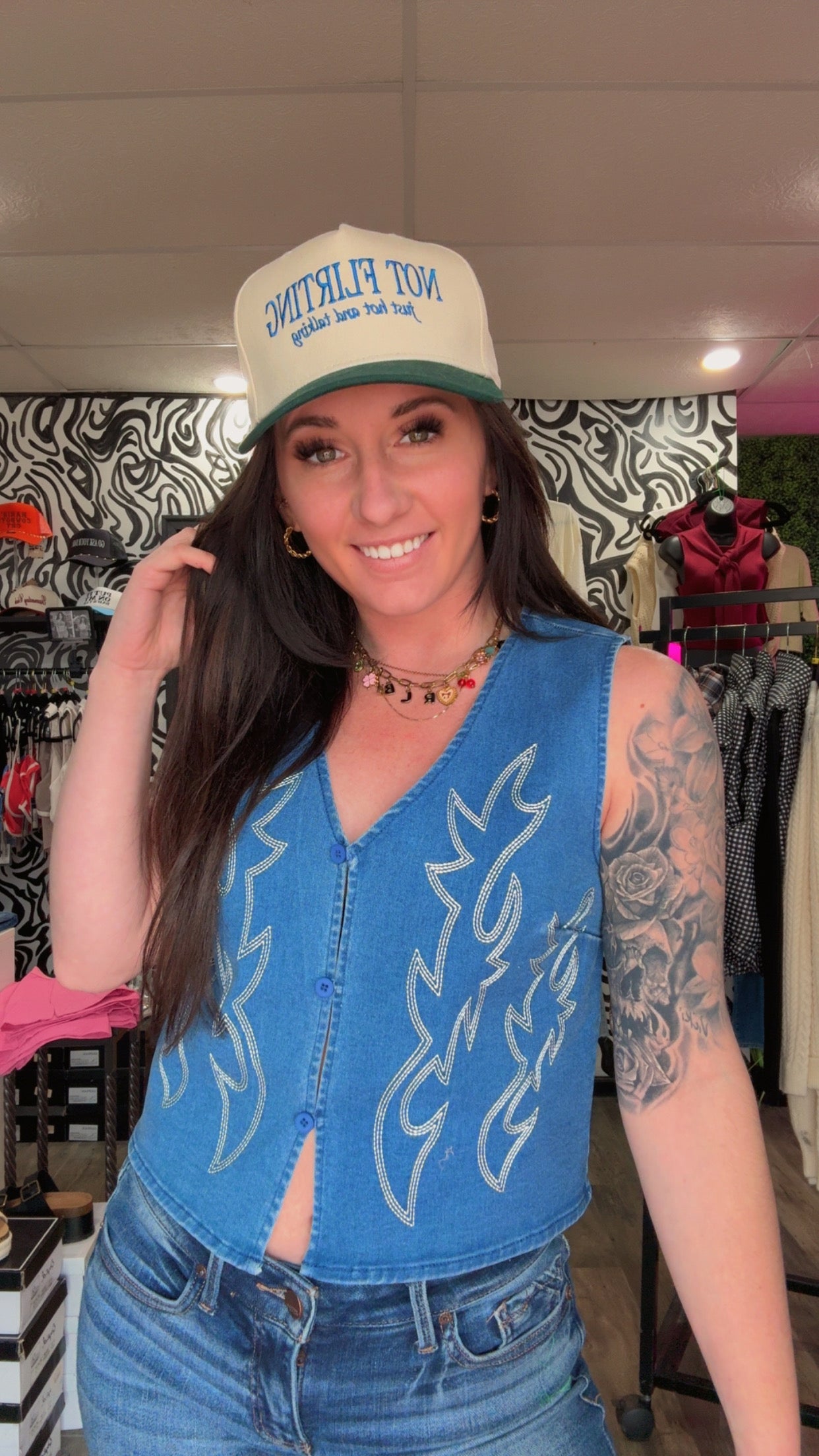 Maren Western Denim Vest