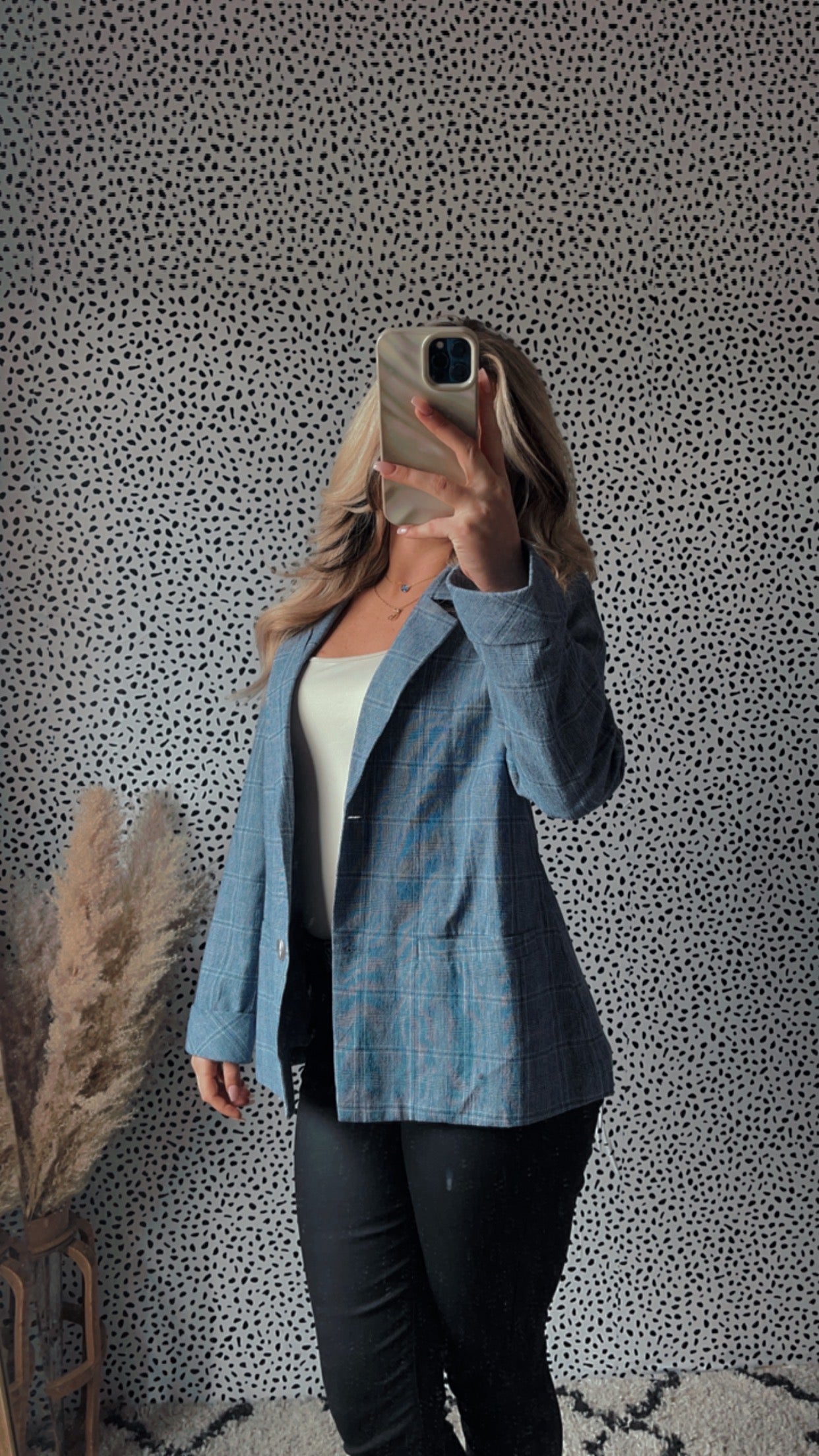 Boss Babe Plaid Printed Blazer
