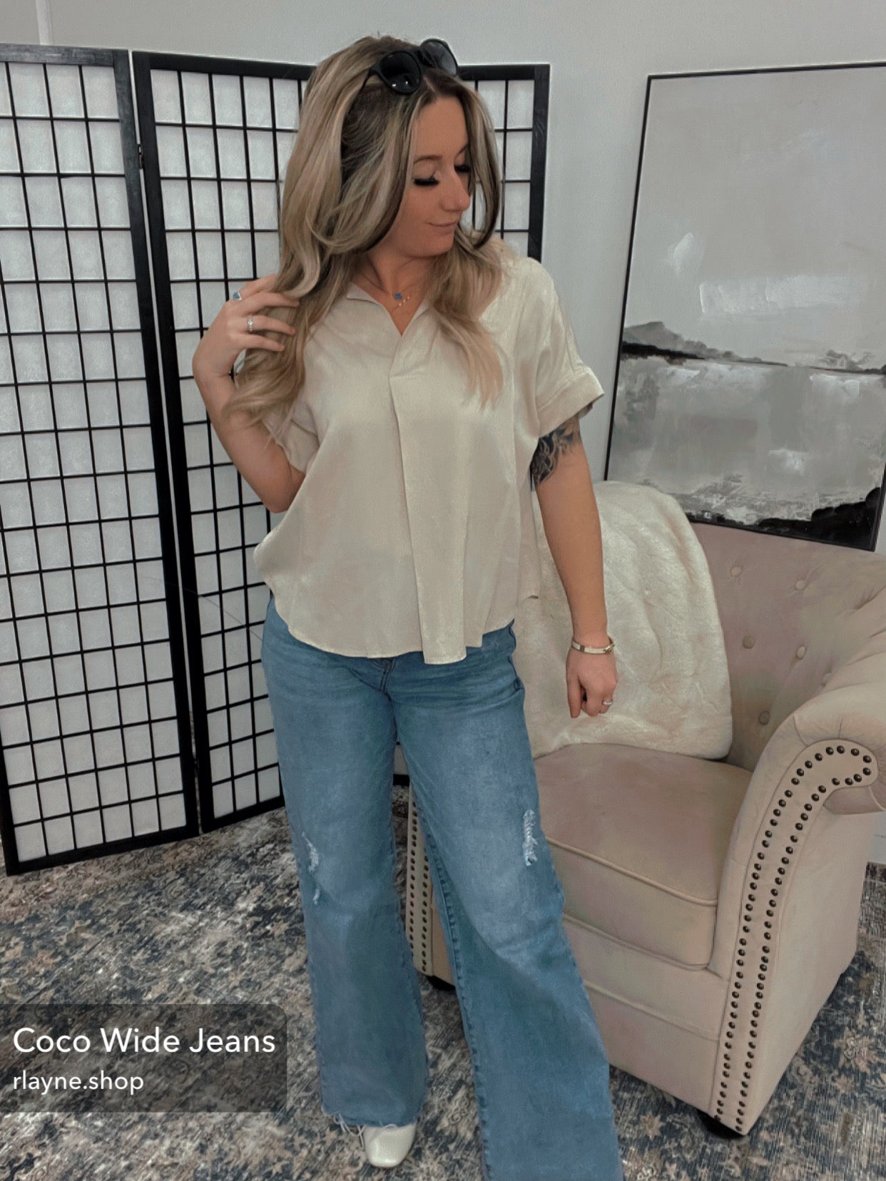 Riley Notch Collared Top