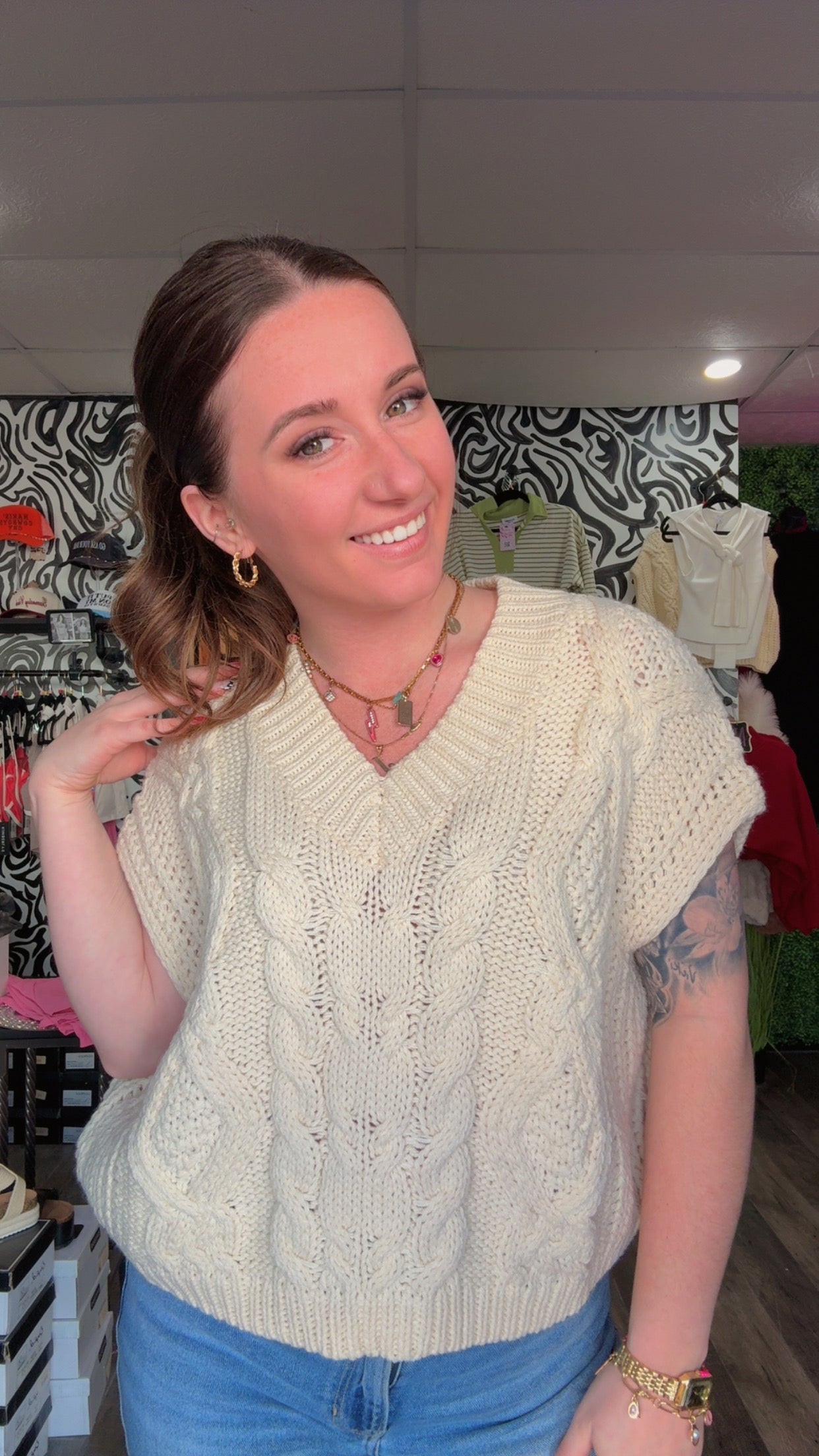Chanel Cable Knitted Sweater Vest