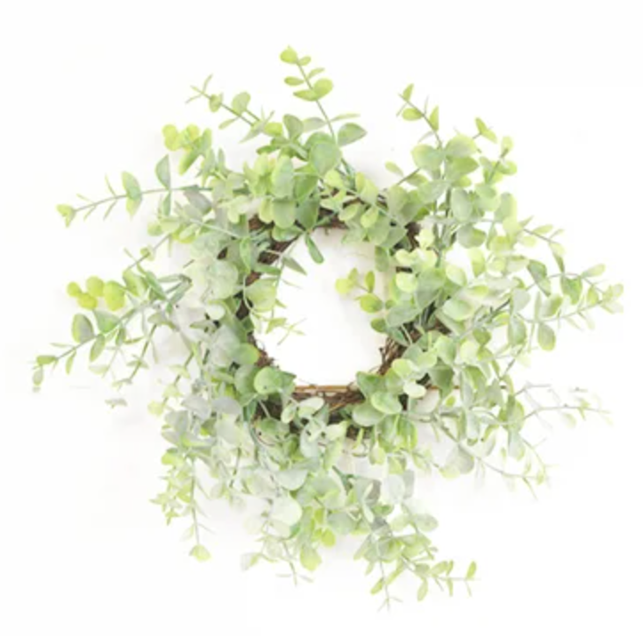 8" EUCALYPTUS CANDLE RING