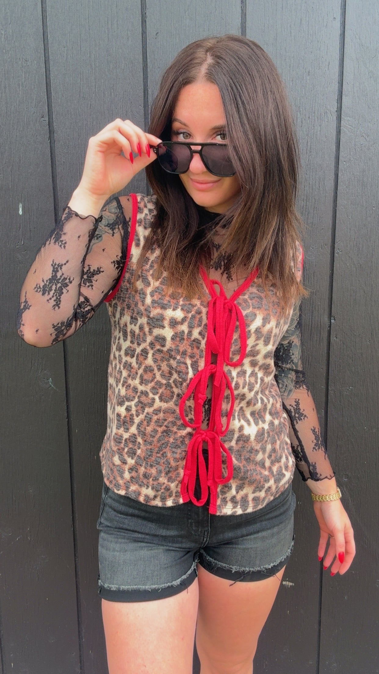 Luella Leopard Tie Vest