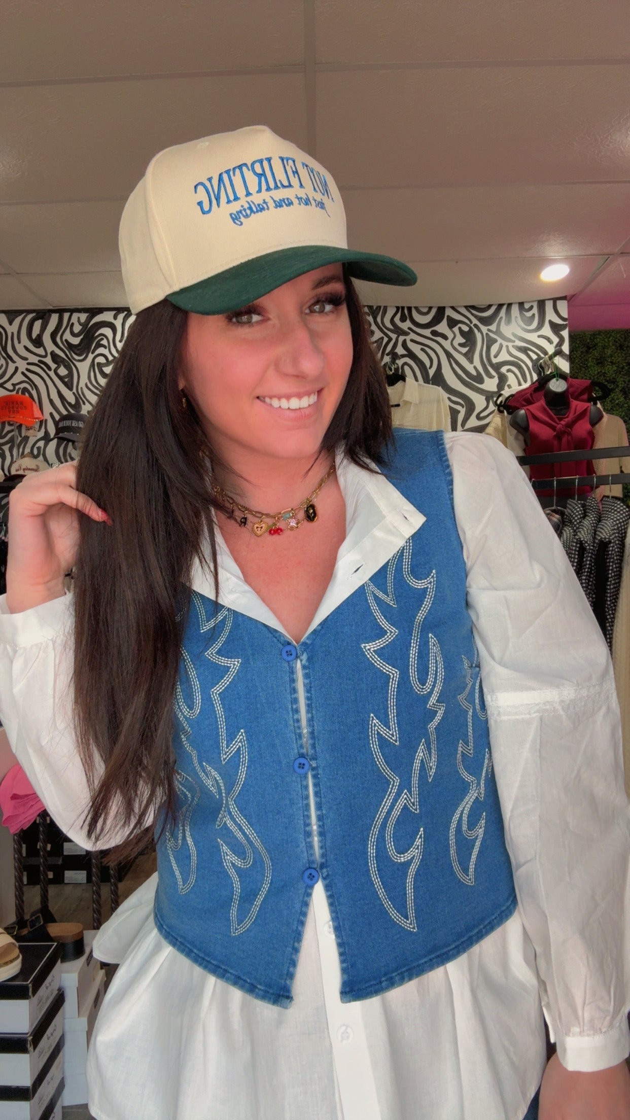 Maren Western Denim Vest