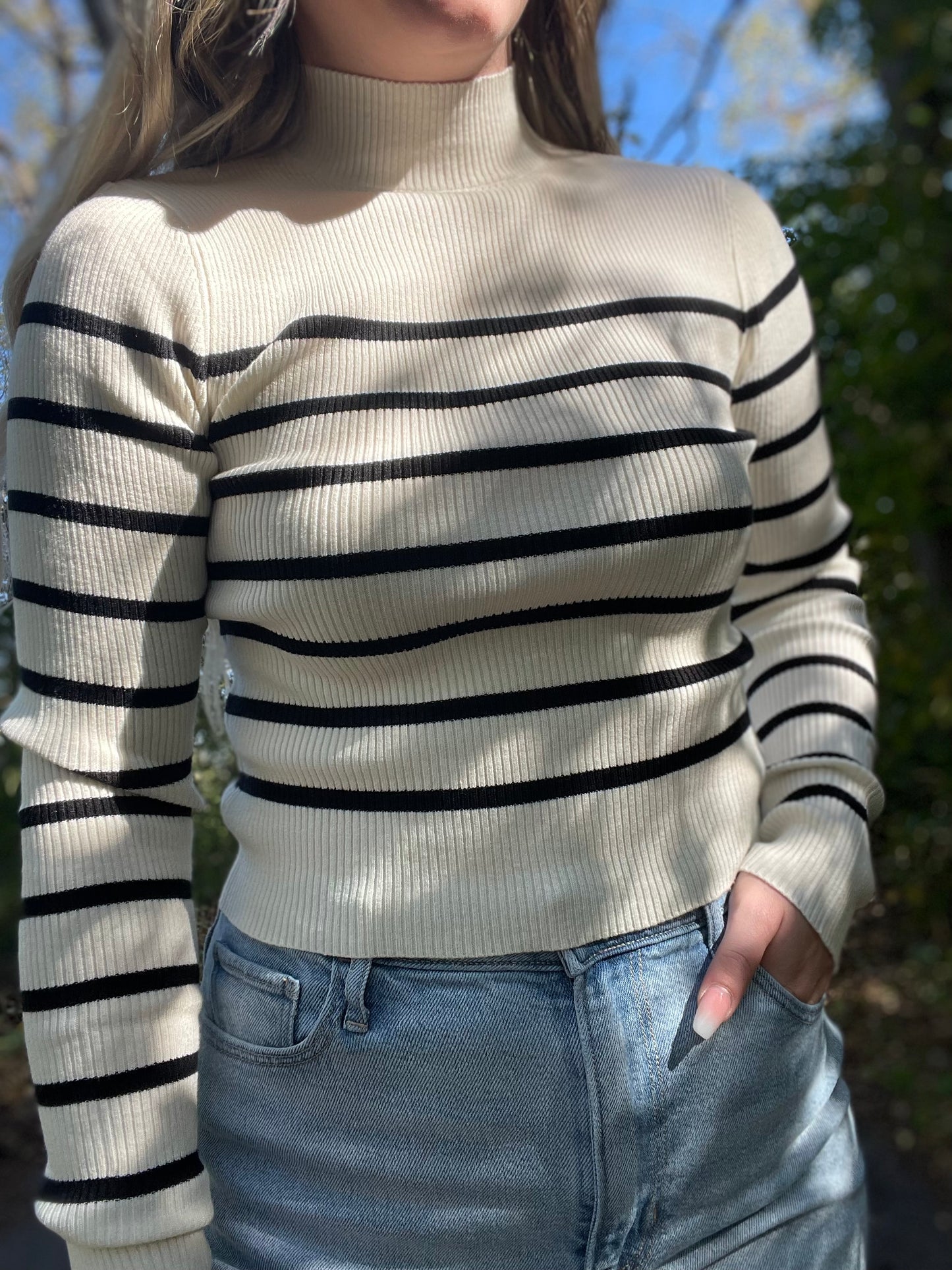 Basic Babe Ribbed Striped Top