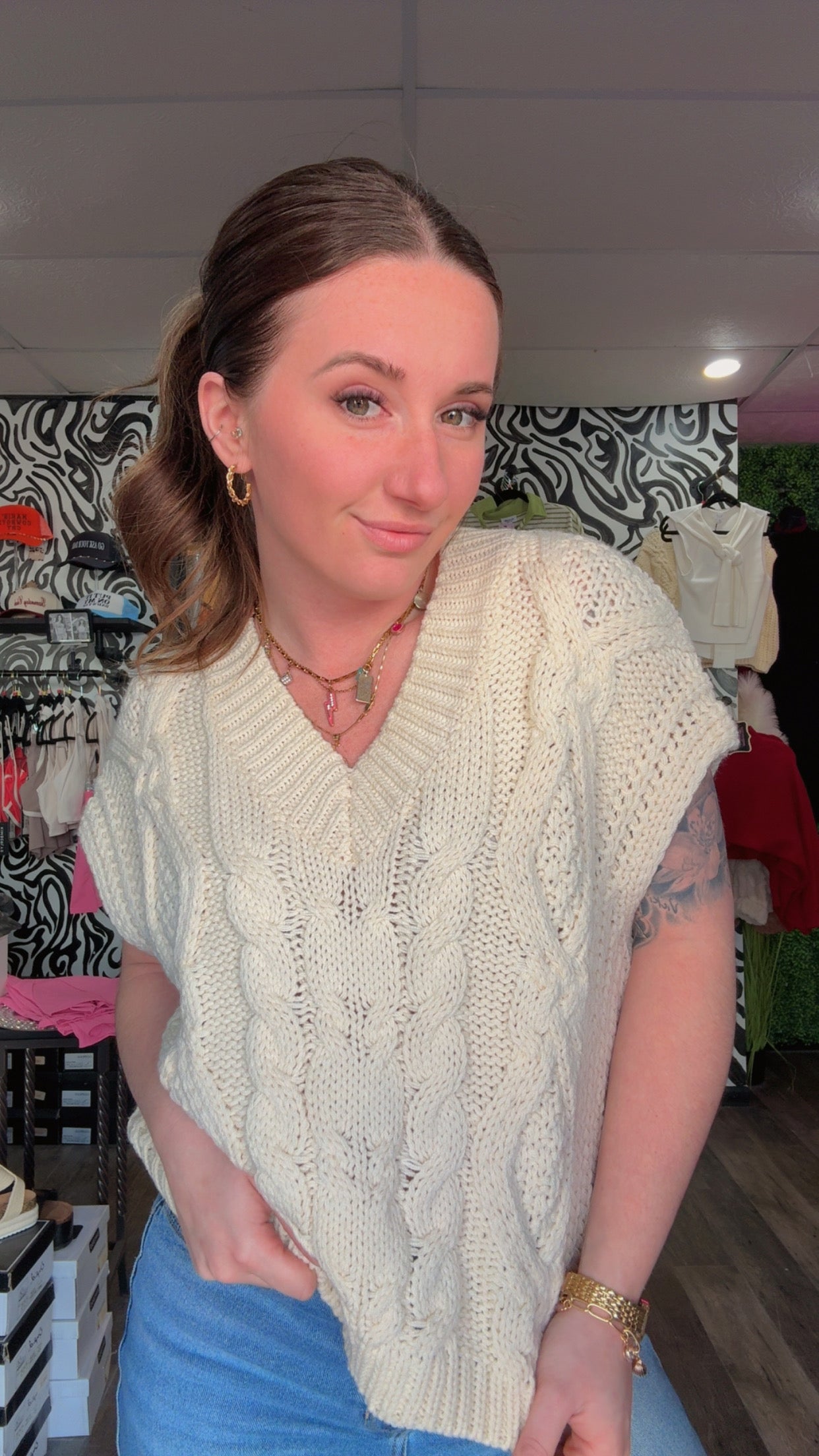 Chanel Cable Knitted Sweater Vest