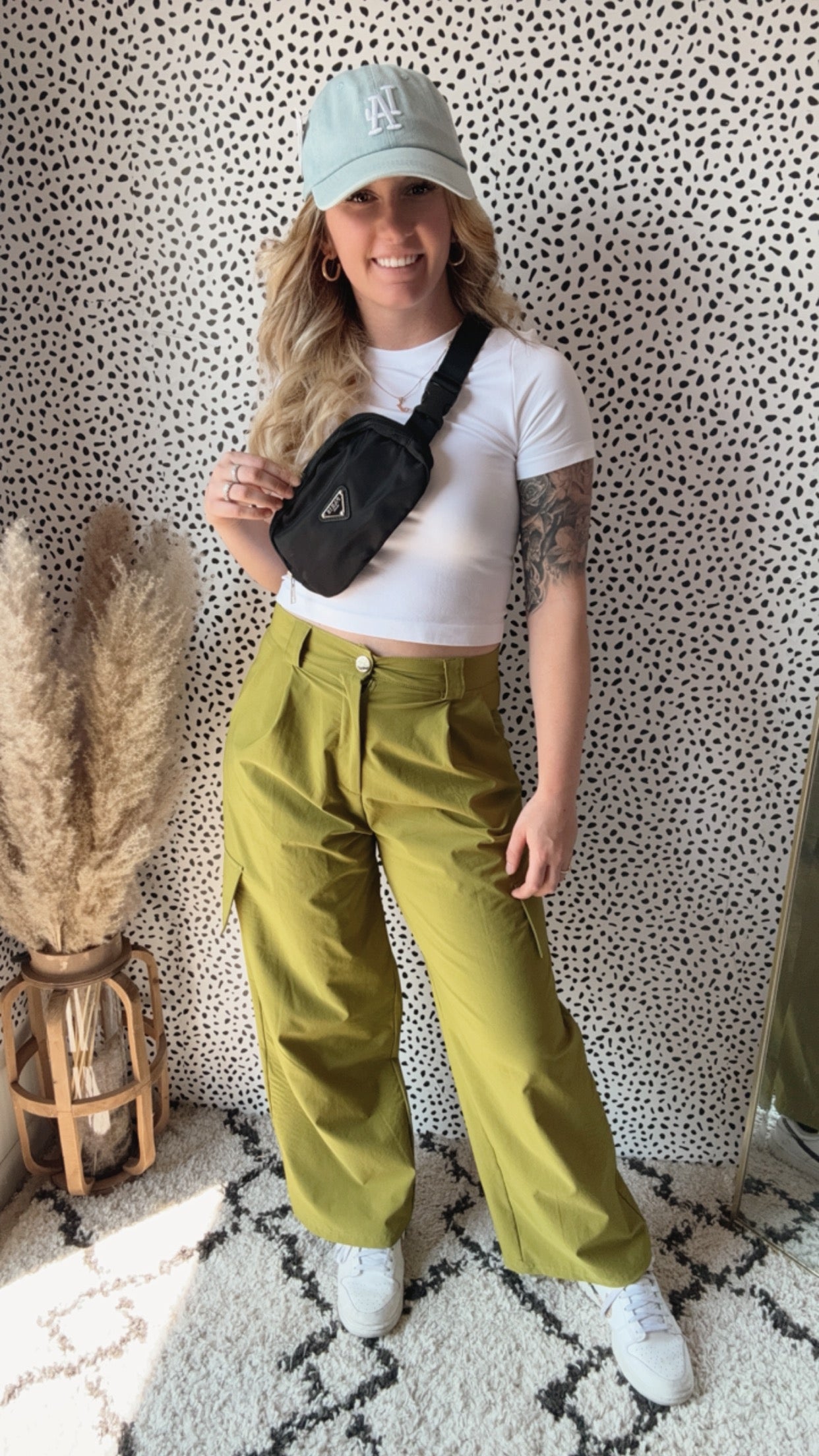 Callie Stretch Woven Wide Leg Cargo Pants