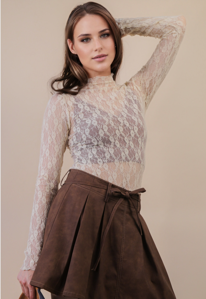 Echo Mesh Lace Long Sleeve