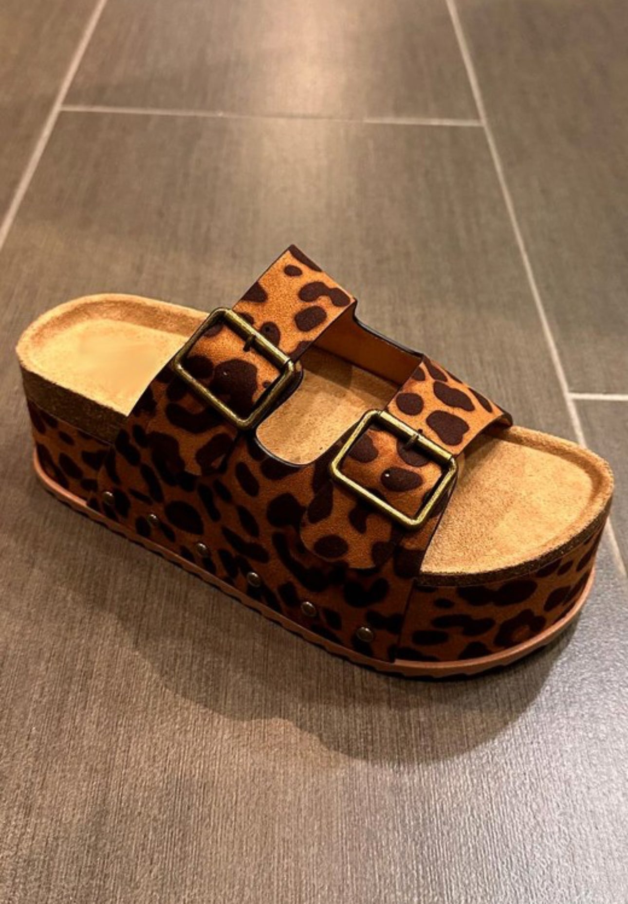 Leopard Platform Sandals