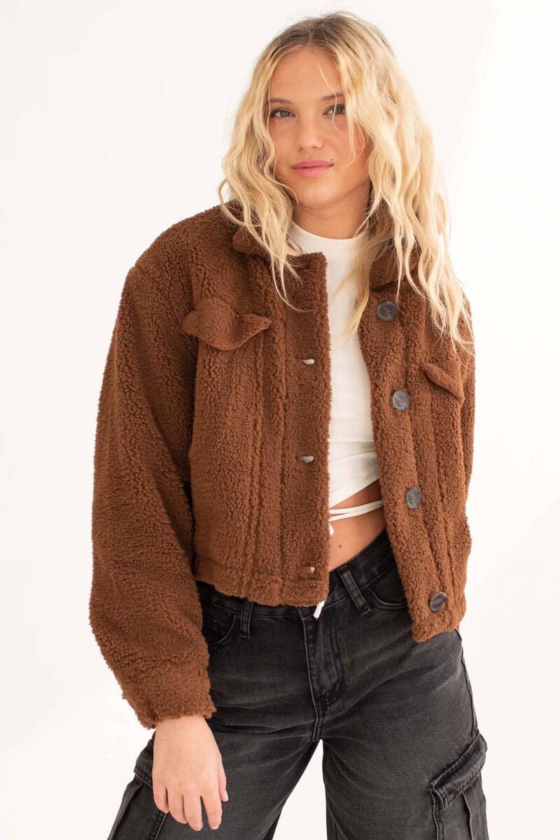 Teddy Cropped Jacket
