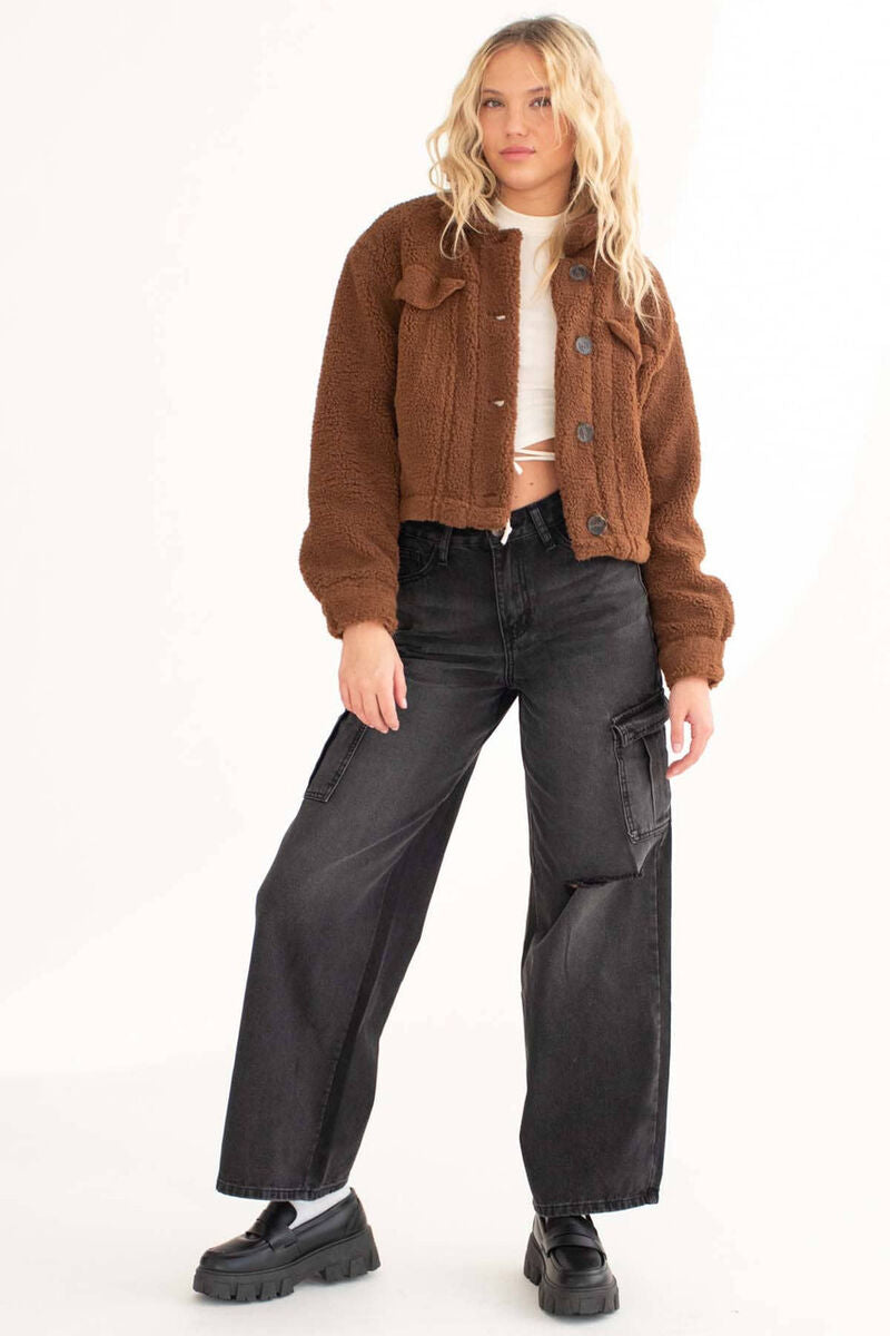 Teddy Cropped Jacket