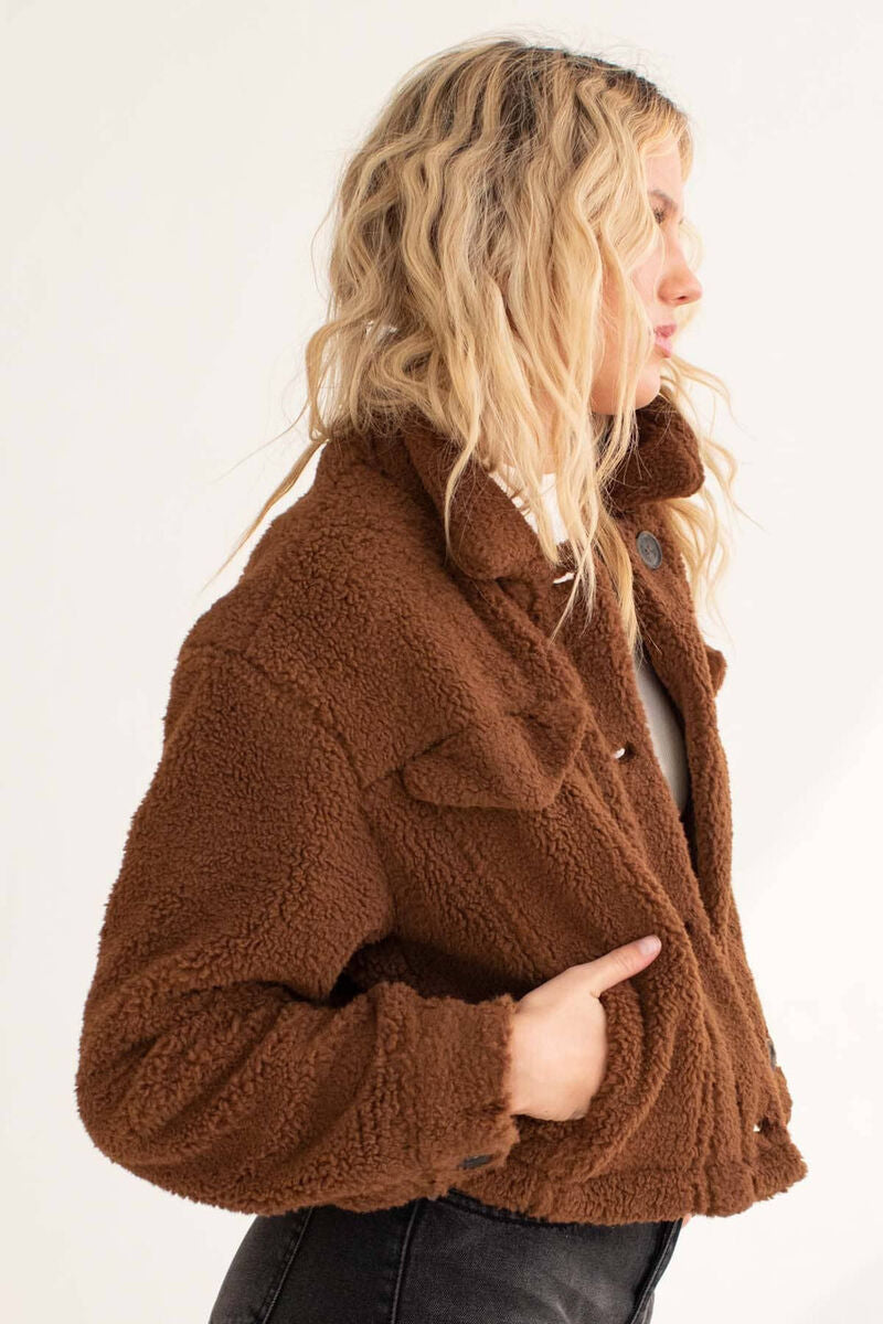 Teddy Cropped Jacket