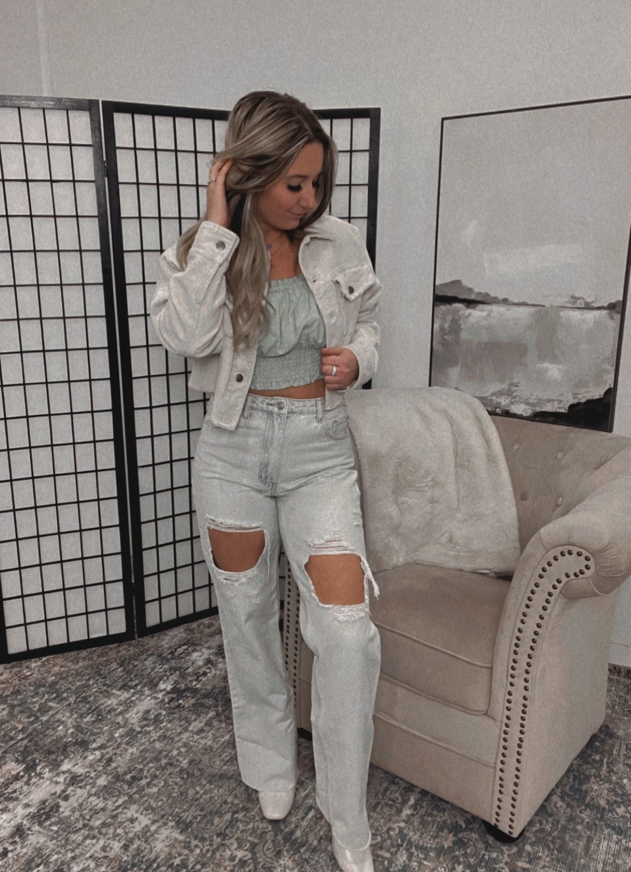 Kammi Corduroy Crop Jacket
