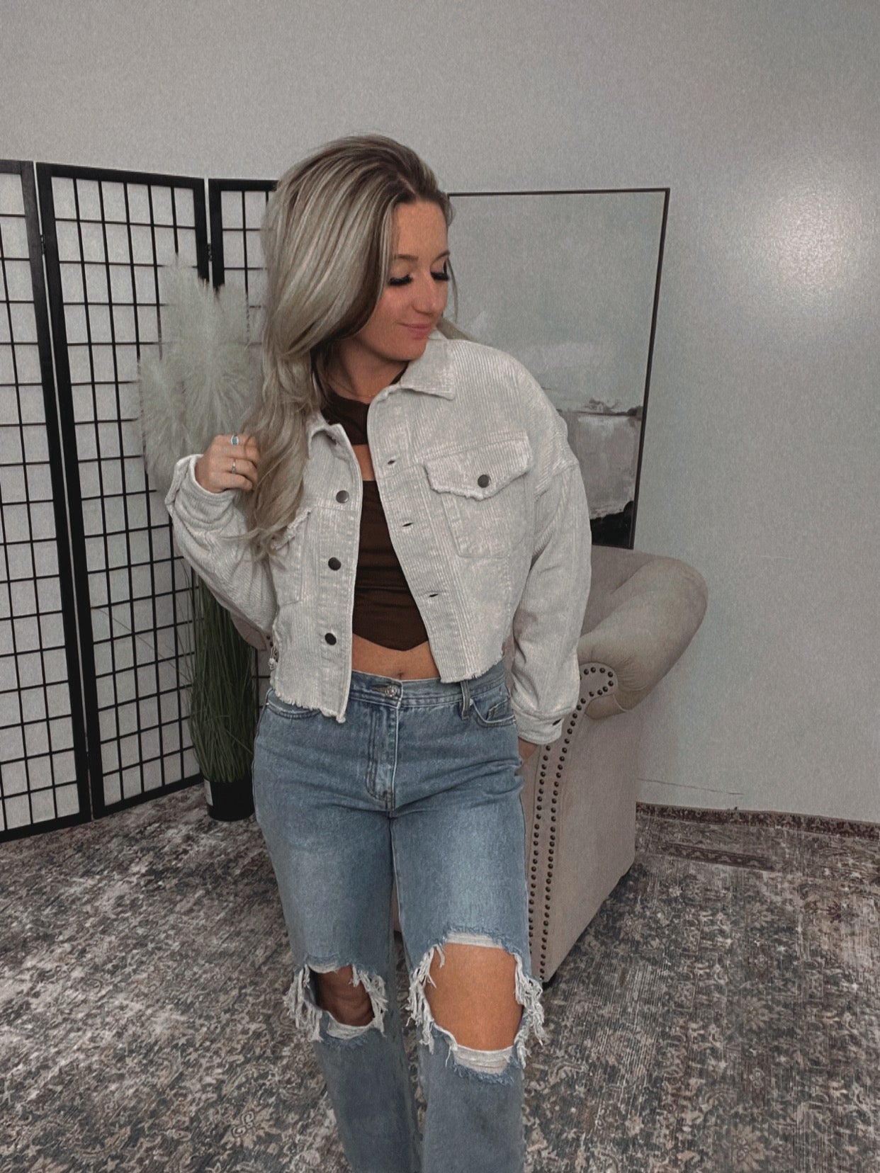 Kammi Corduroy Crop Jacket
