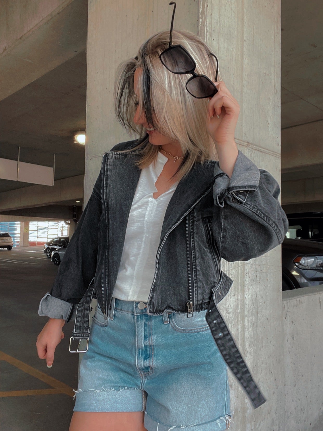 Morgan Cropped Denim Jacket