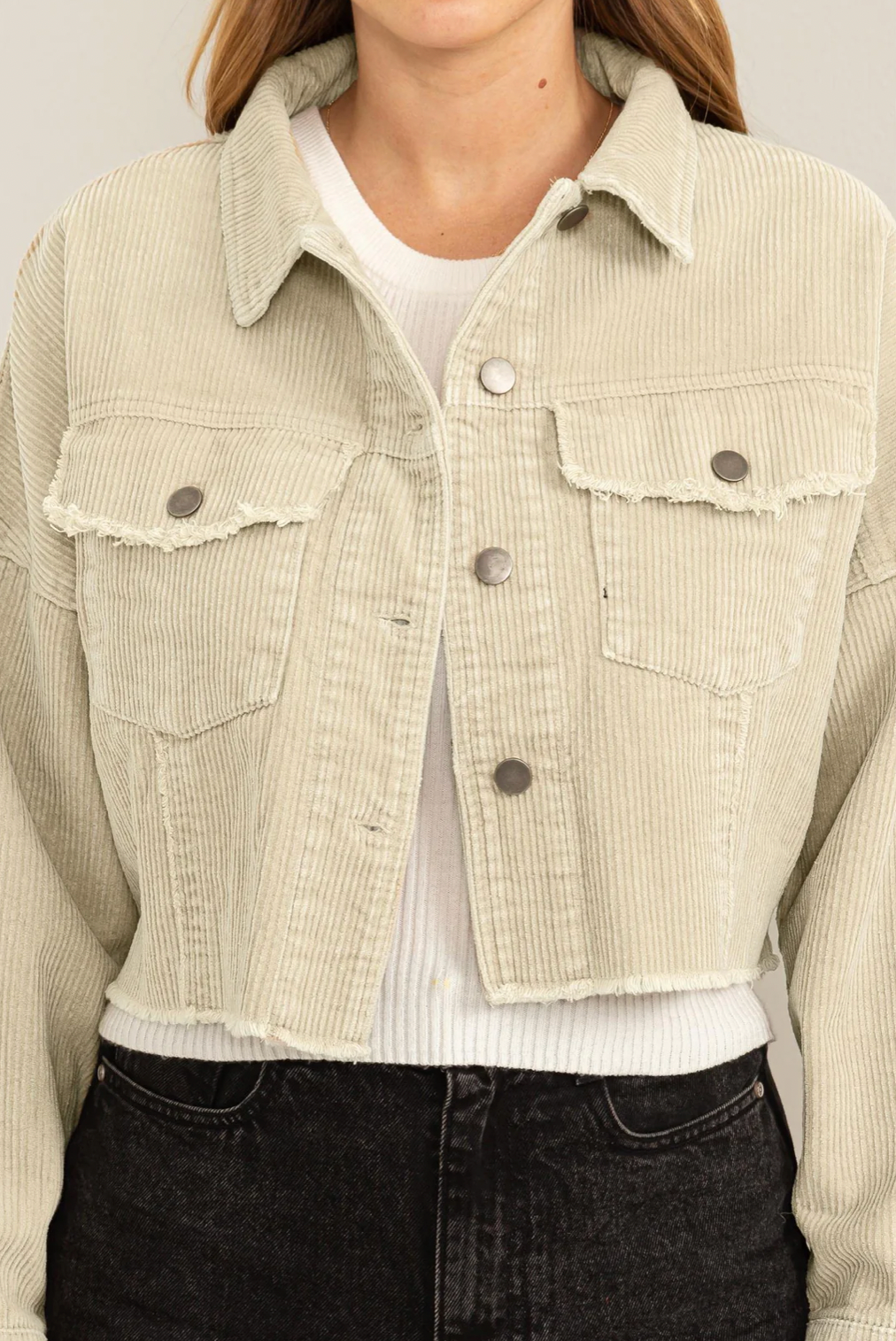 Crop on sale cream jacket