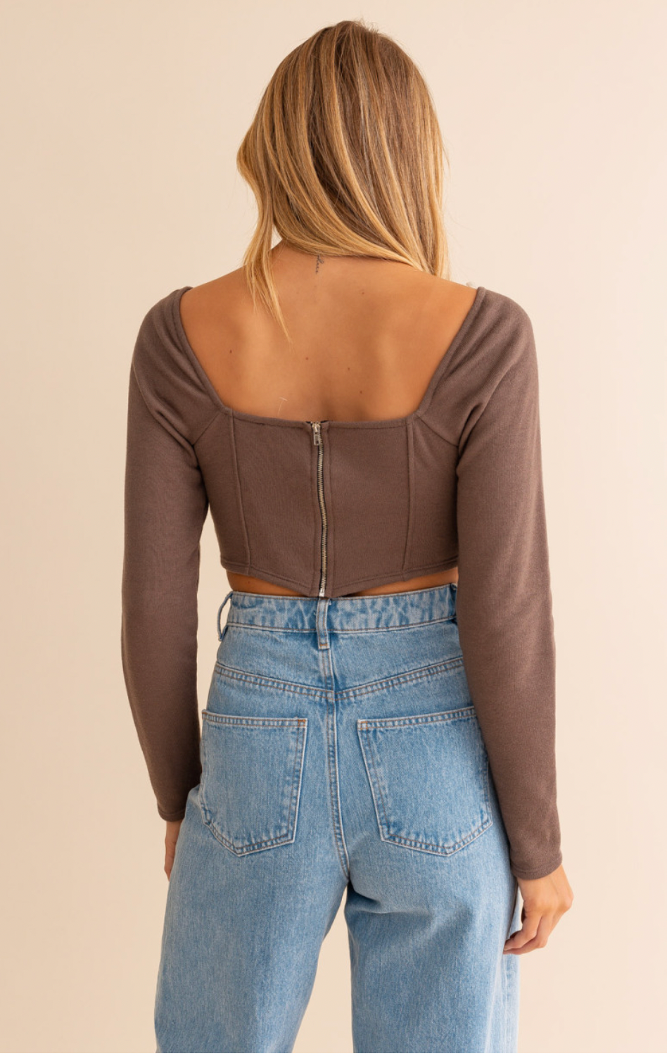 Hannah Long Sleeve Crop Top