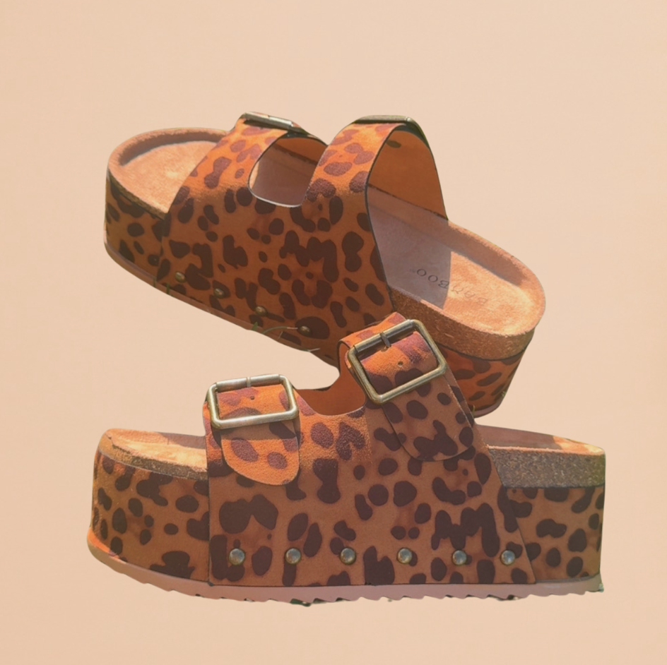 Leopard Platform Sandals
