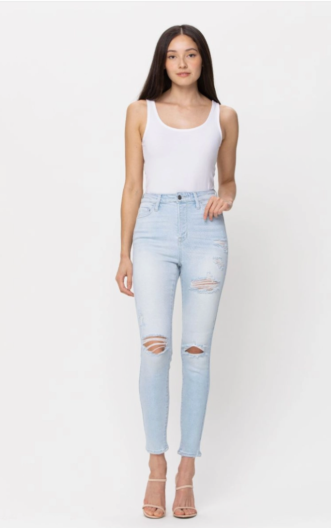 Jake High Rise Distressed Skinny