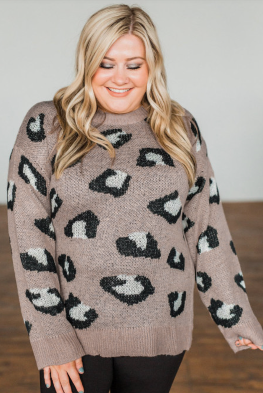 Lean On Me Leopard Sweater