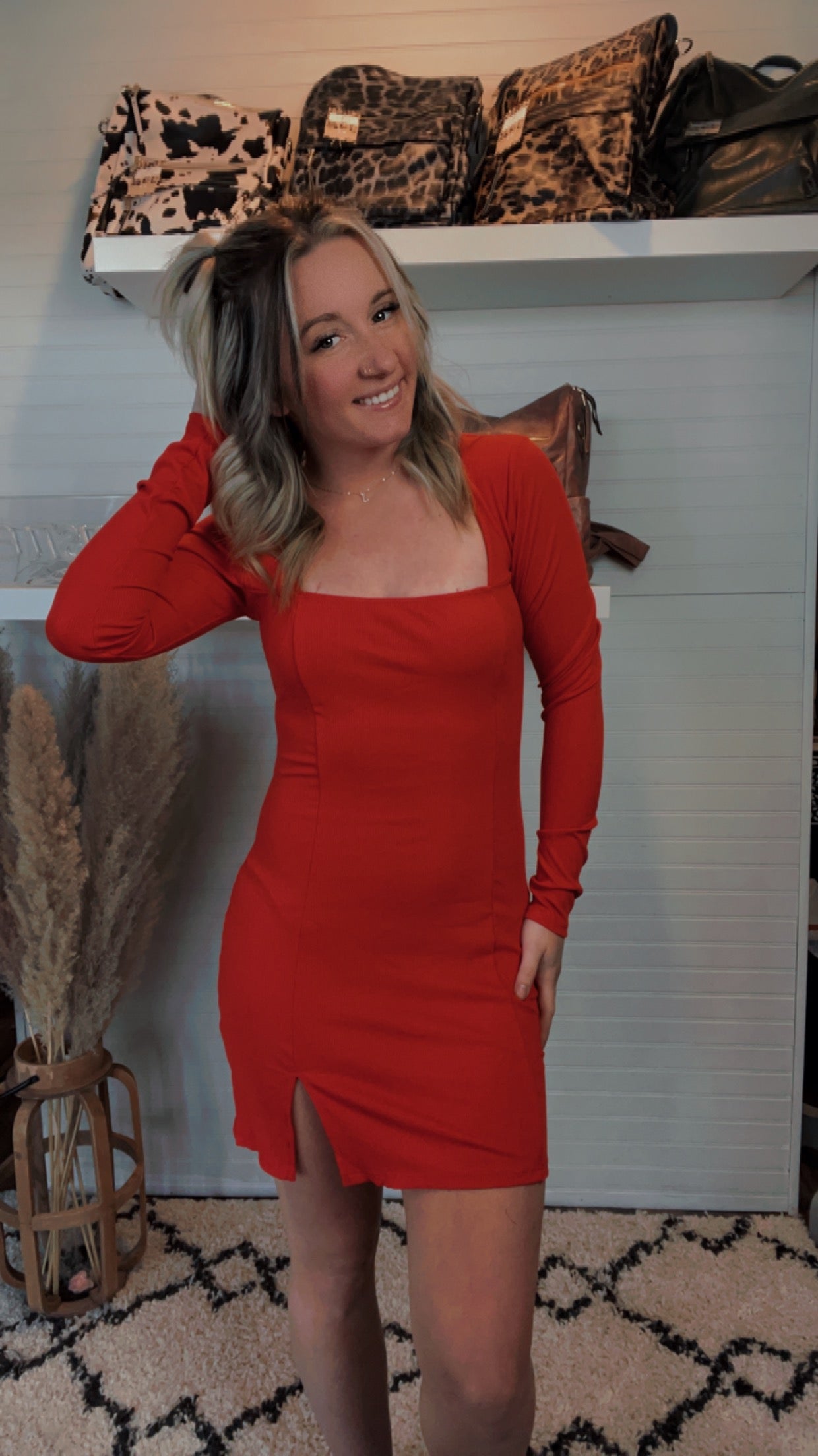 Cupid Square Neck Mini Dress