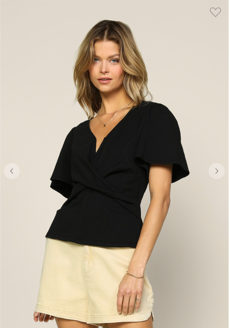 Sky V Wire Front Twist Tee