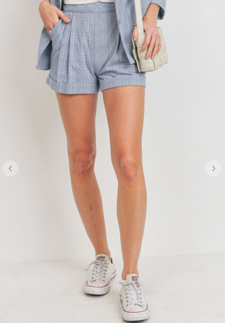 Boss Babe Plaid Printed Shorts