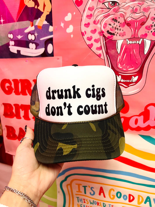 Drunk Cigs Don't Count - Trucker Hat