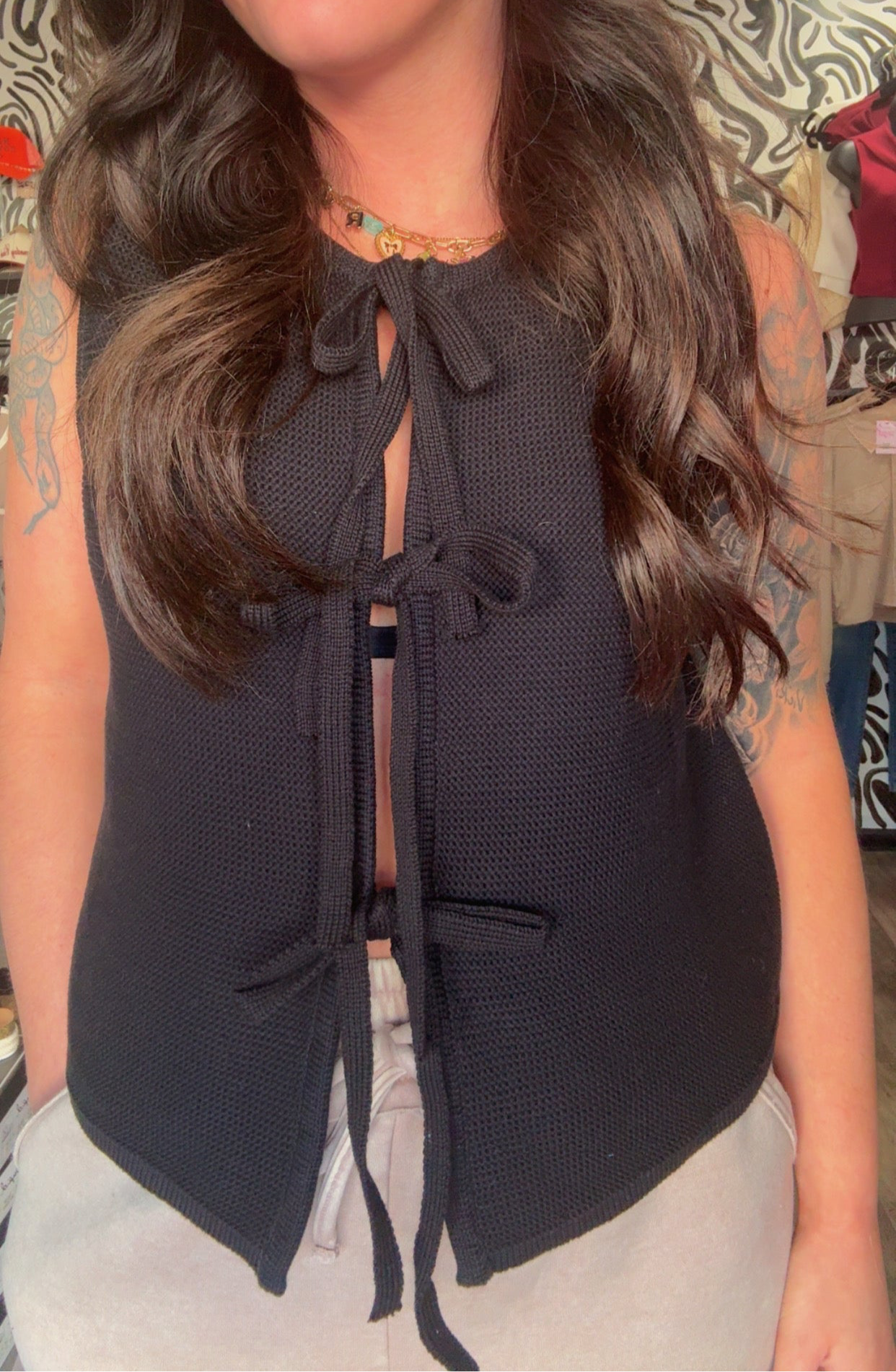 Bridget Bow Tie Sweater Vest