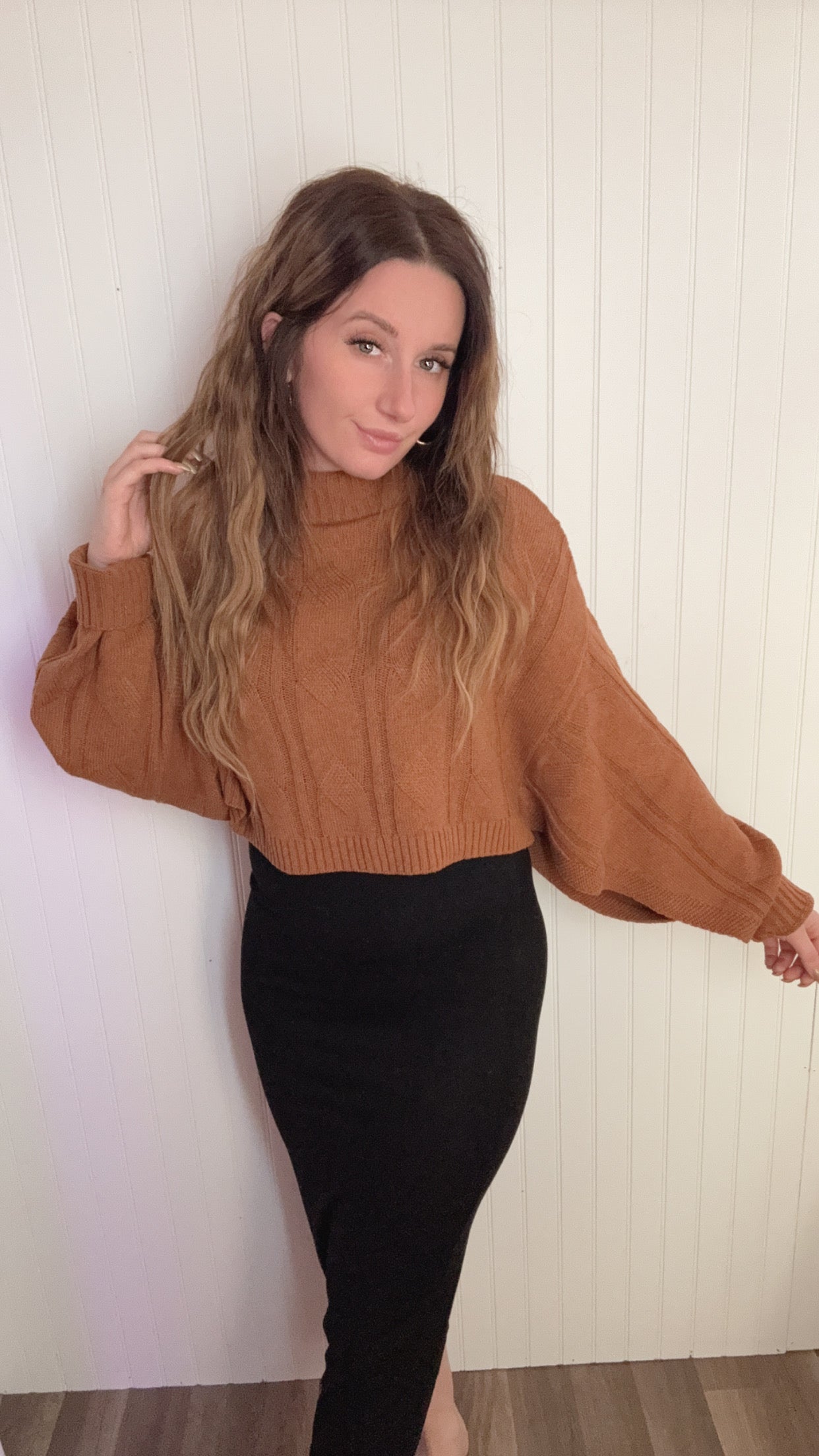 Nevaeh Turtleneck Poncho Sweater