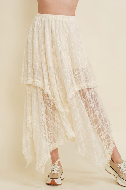 Lucy Layered Floral Midi Skirt