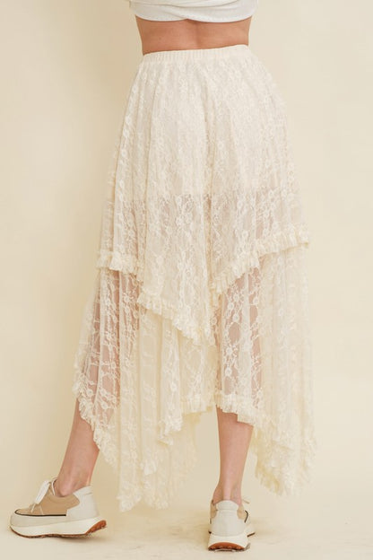 Lucy Layered Floral Midi Skirt