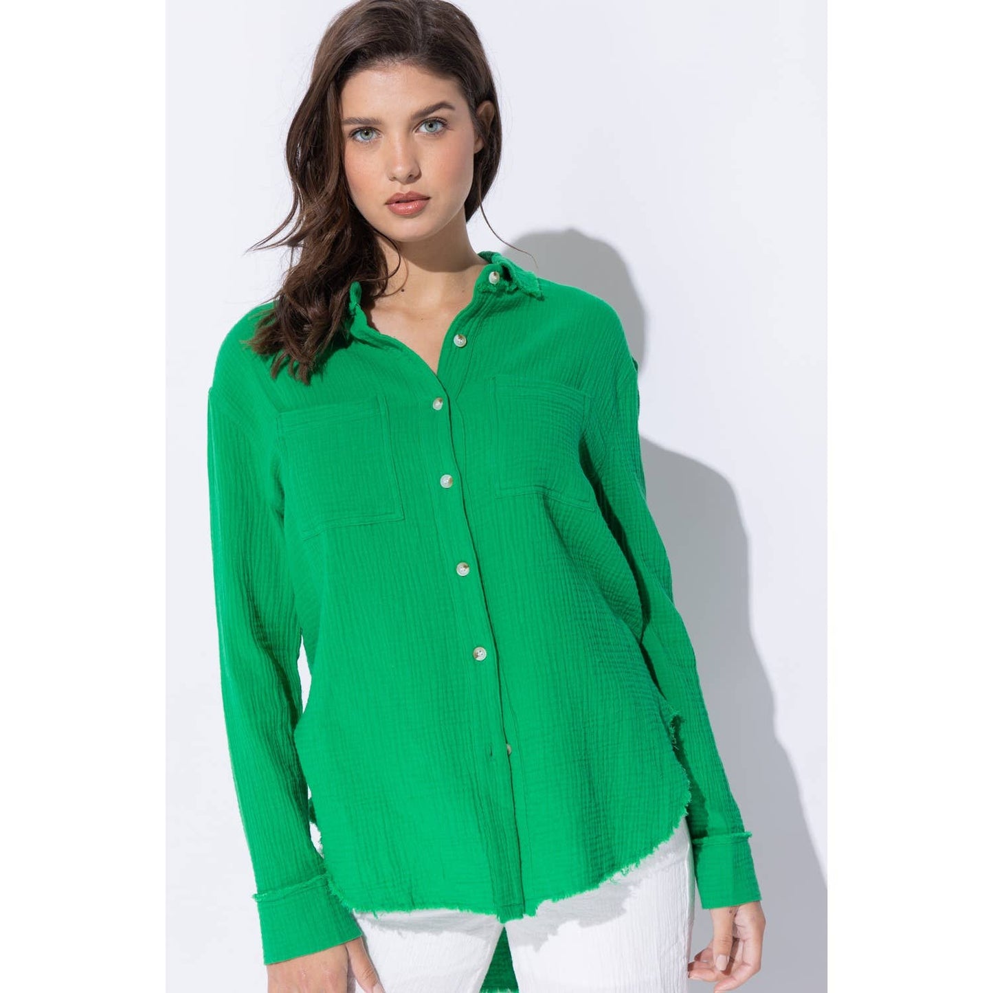 Marilynn Gauze Button Down