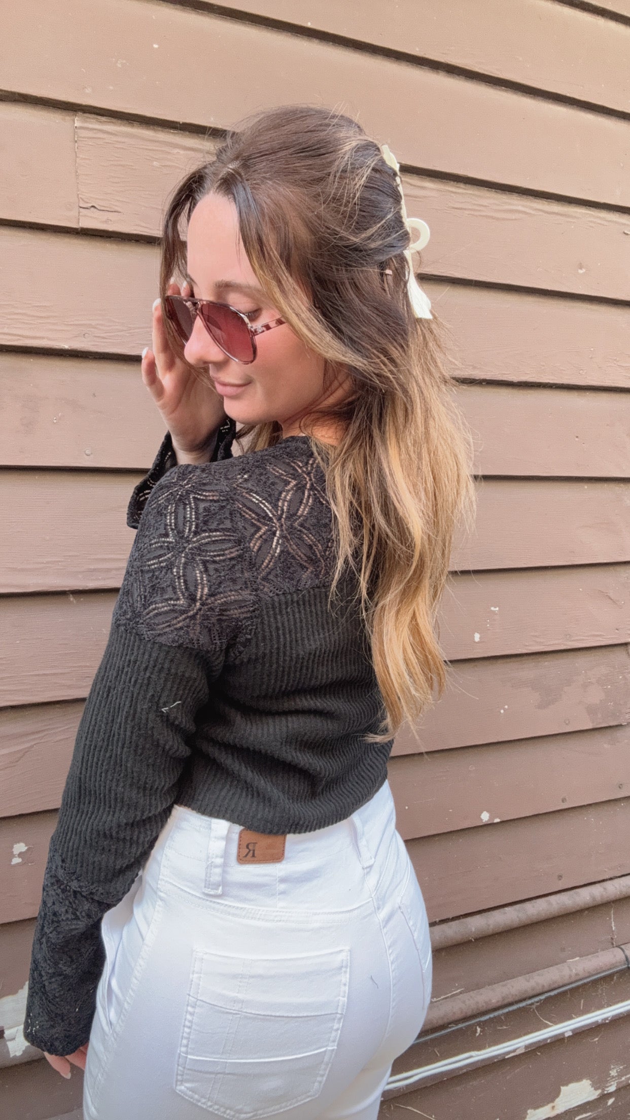 Lacey Detail Button Down Top