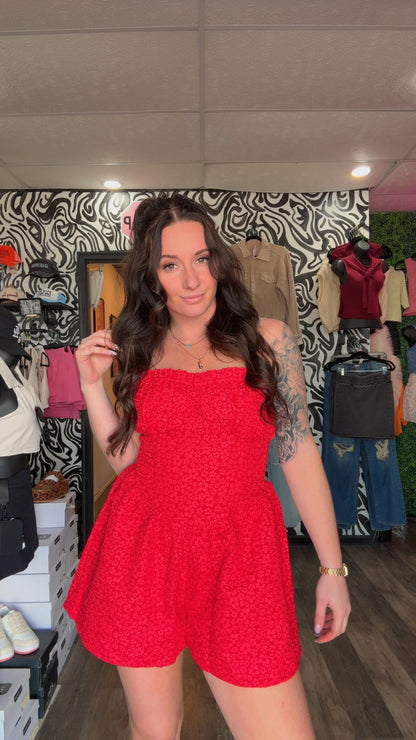 Jessi Floral Lace Romper