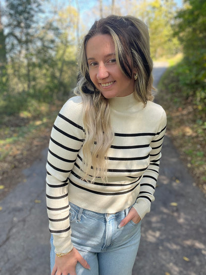 Basic Babe Ribbed Striped Top