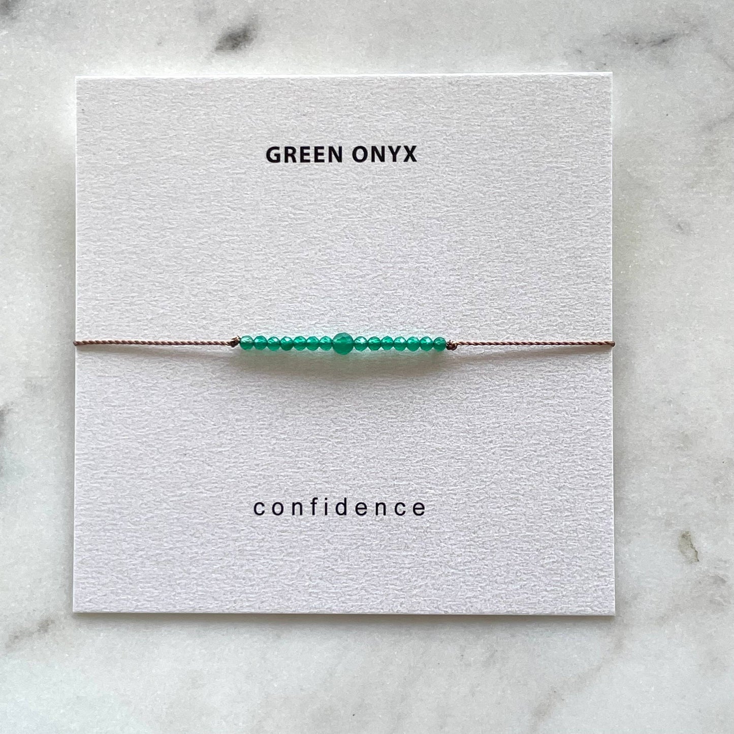 Green Onyx Bracelet- Confidence