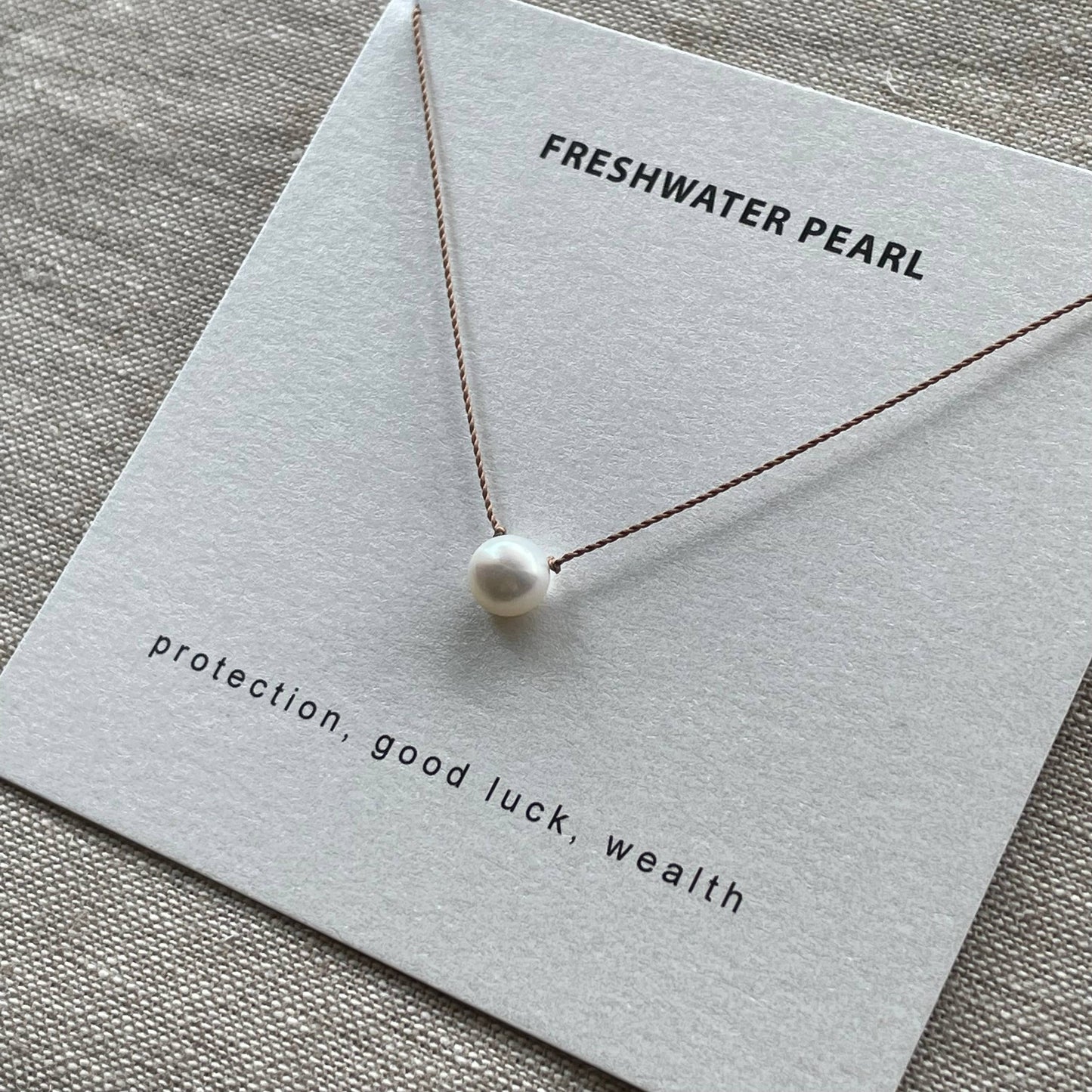 Floating Pearl Necklace- Wealth