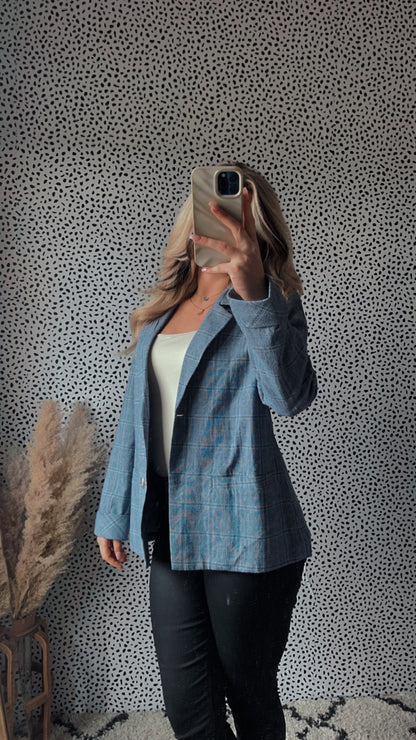 Boss Babe Plaid Printed Blazer