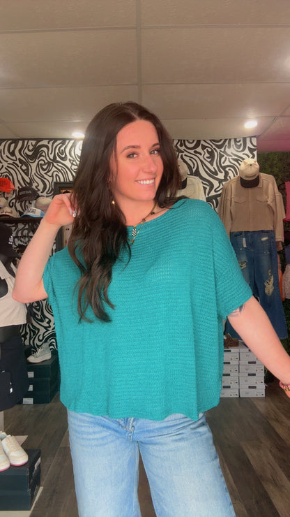 Alina Waffle Knit Top