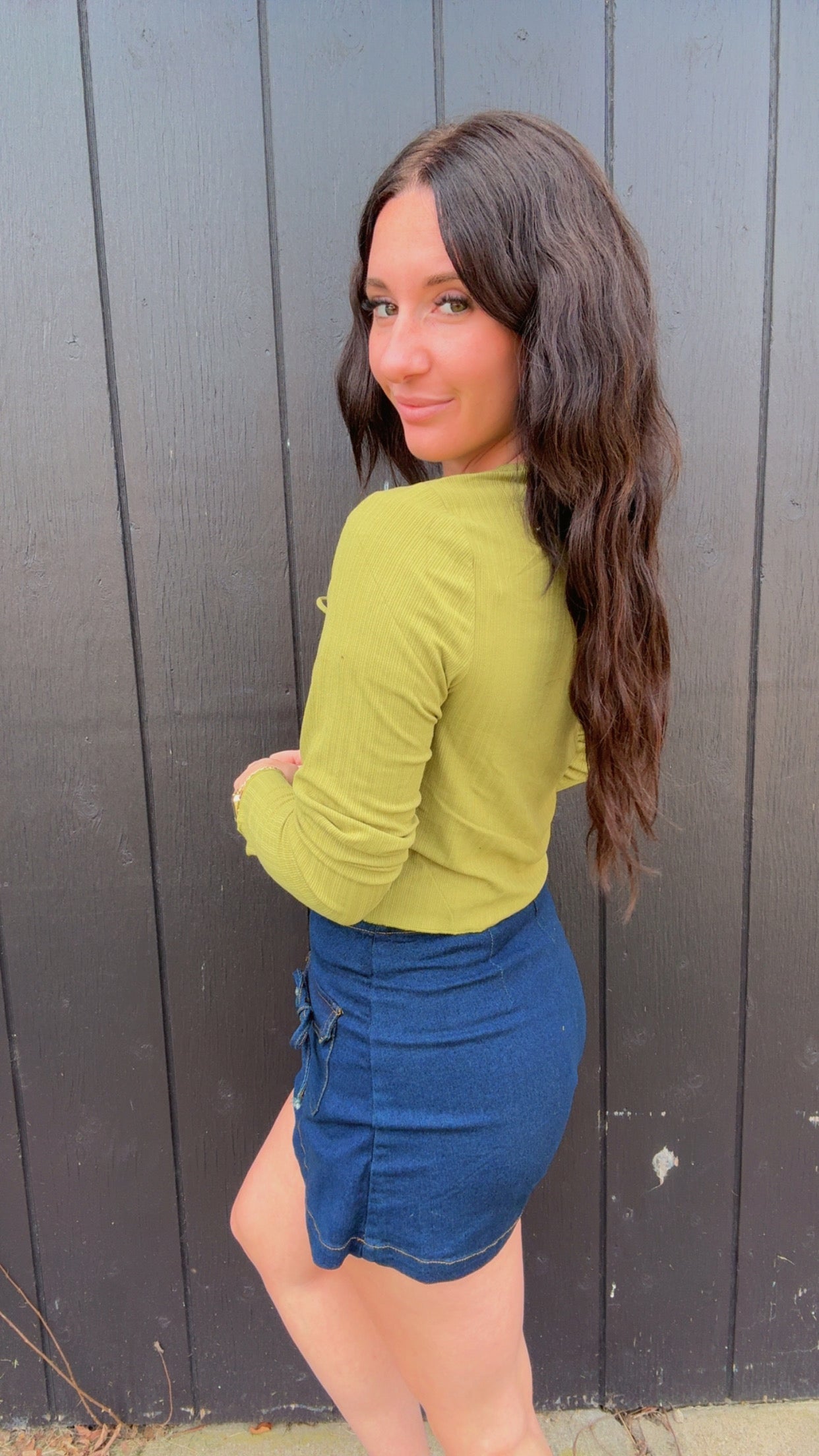 Bailee Bow Tie Long Sleeve Crop Top