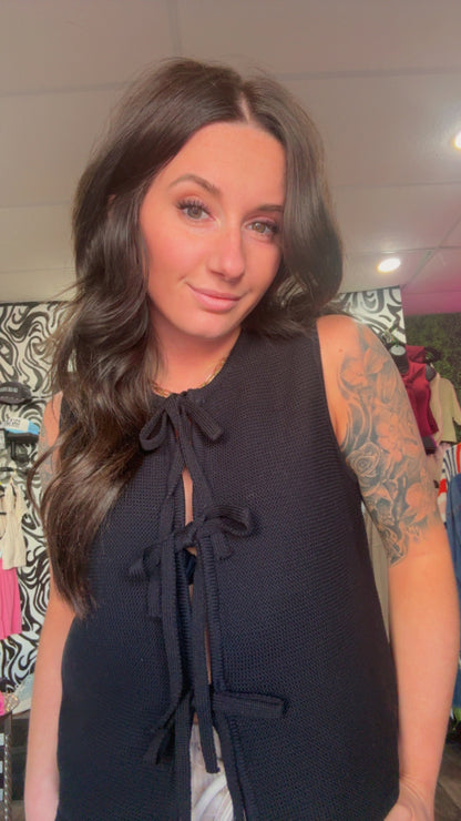 Bridget Bow Tie Sweater Vest