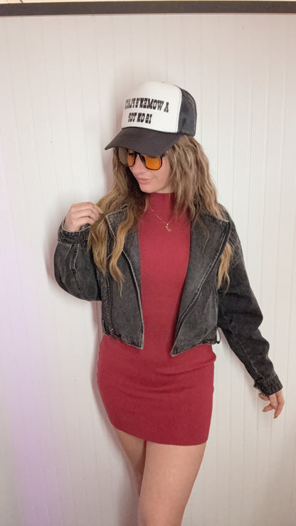 Morgan Cropped Denim Jacket