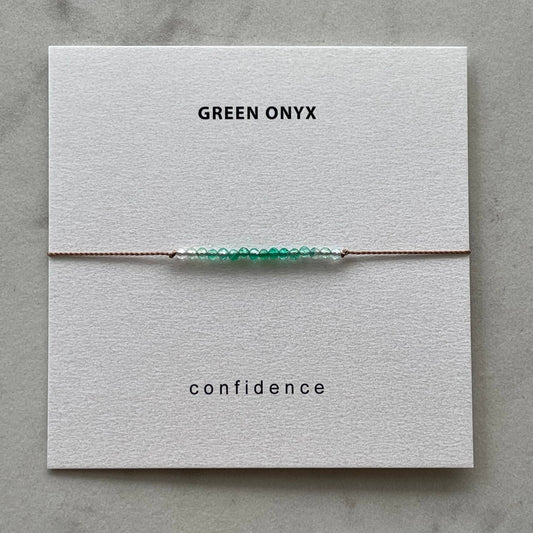 Green Onyx Bracelet- Confidence