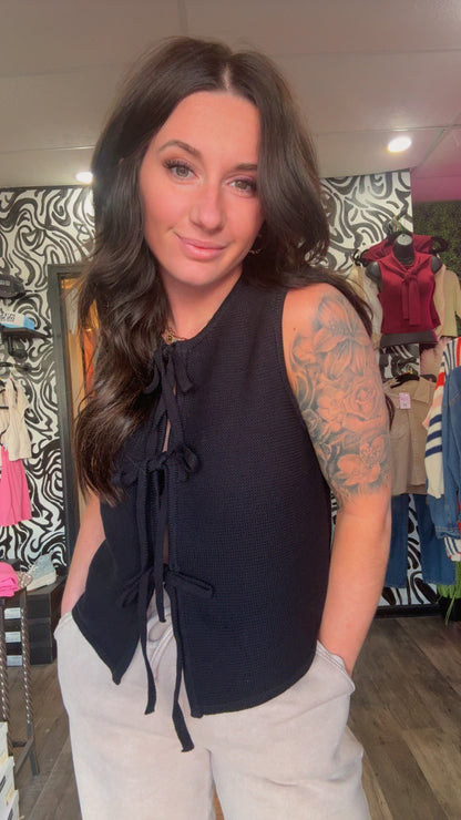 Bridget Bow Tie Sweater Vest